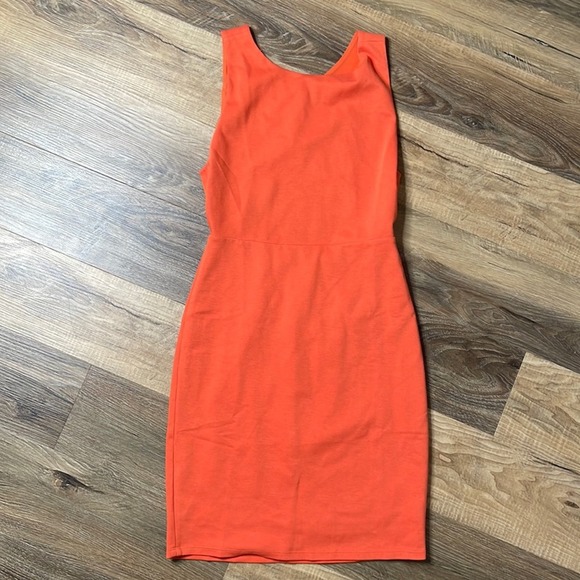 Alice + Olivia Bright Orange Bodycon Dress Size 4 - Picture 2 of 10